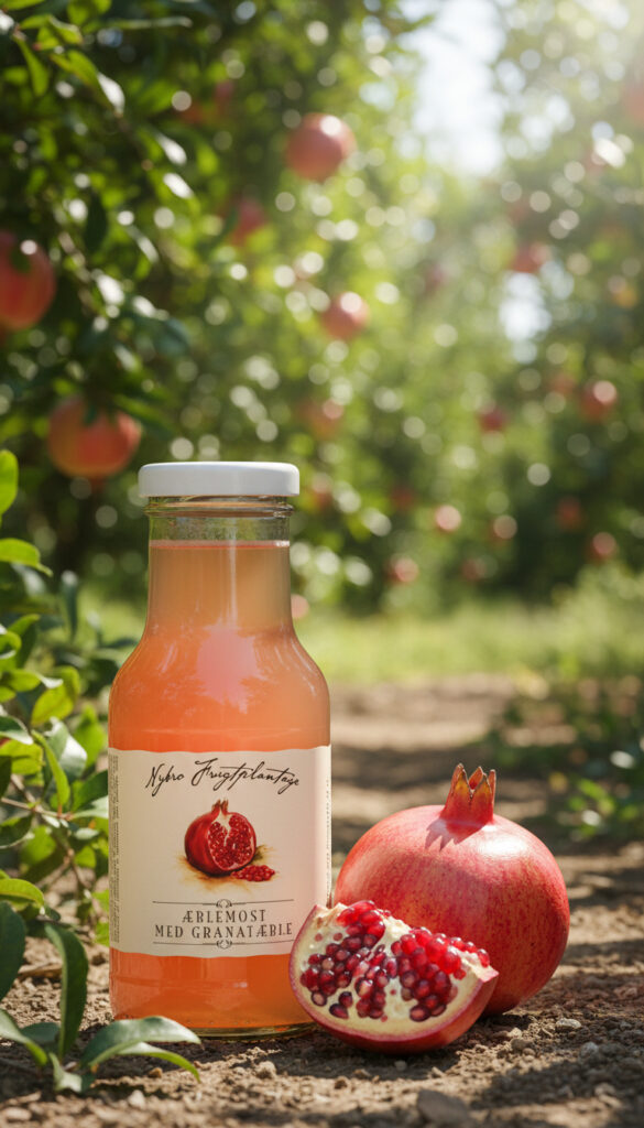 Æblemost med granatæble Fyn