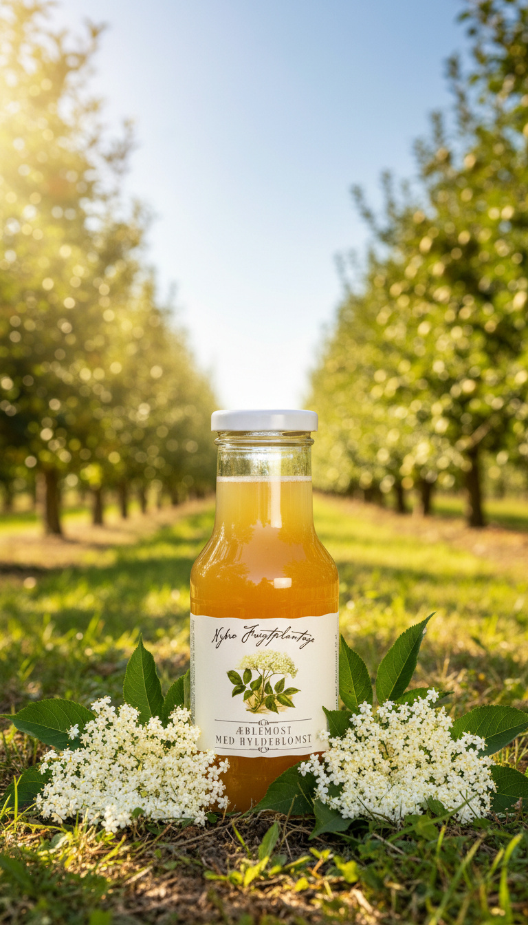 Æblemost med hyldeblomst Fyn