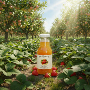 Nybro Æblemost med Jordbær fra Gårdbutik på Fyn