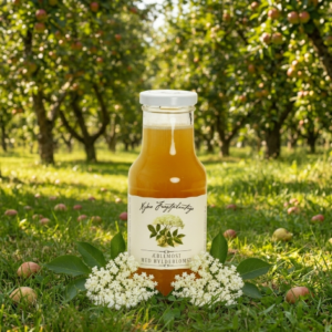 Nybro Æblemost med Hyldeblomst fra Gårdbutik på Fyn