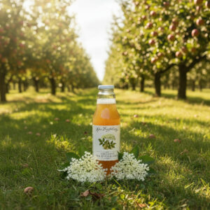 Nybro Æblemost med Hyldeblomst fra Gårdbutik på Fyn